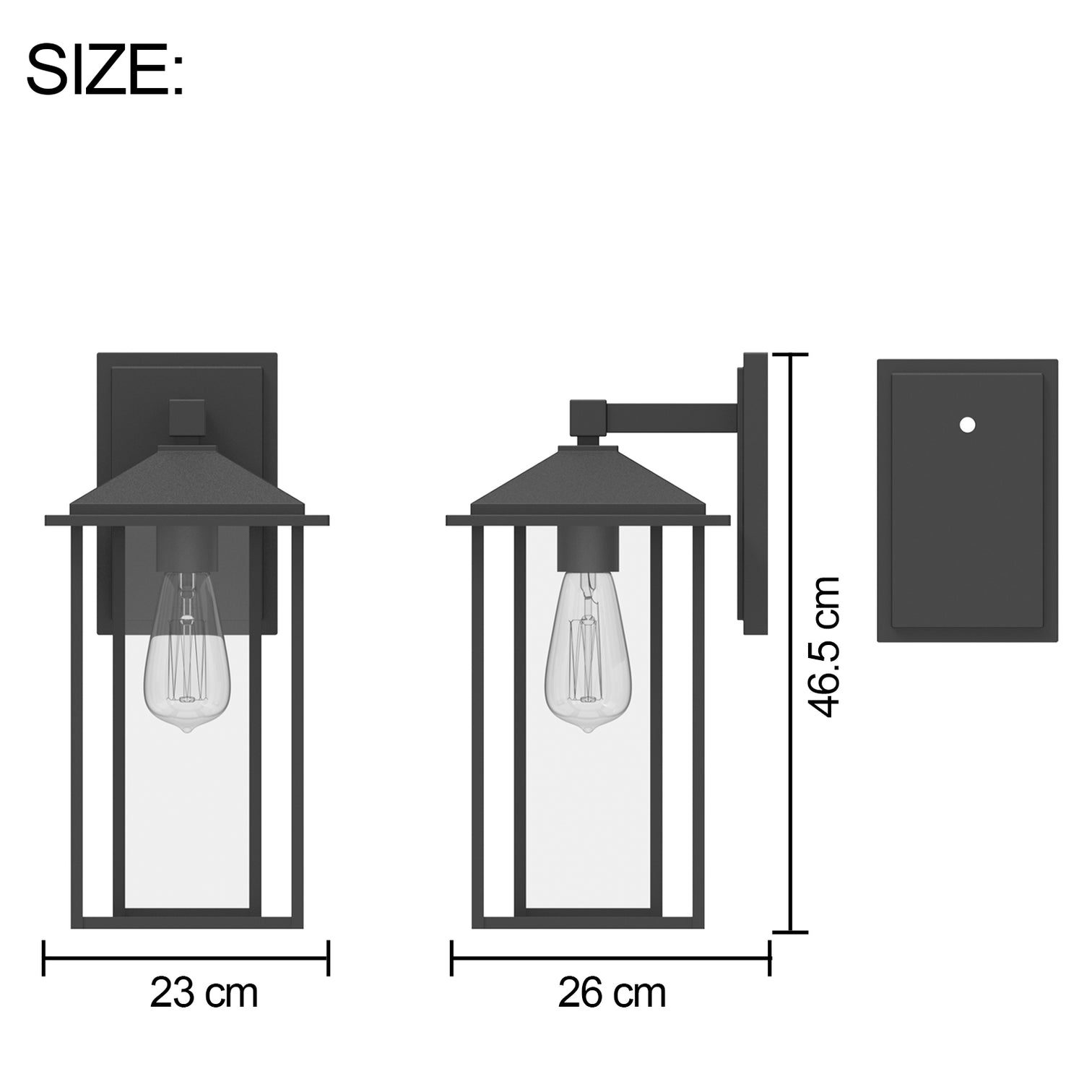 Madrid Classic Aluminium Outdoor Exterior Wall Light Matt Black E27 IP44 - 7Pandas Australia