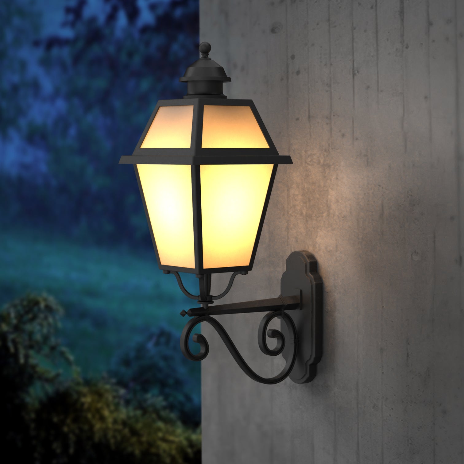 Nava Aluminium Outdoor Exterior Wall Light with Milky Glass Matt Black E27 IP44 - 7Pandas Australia