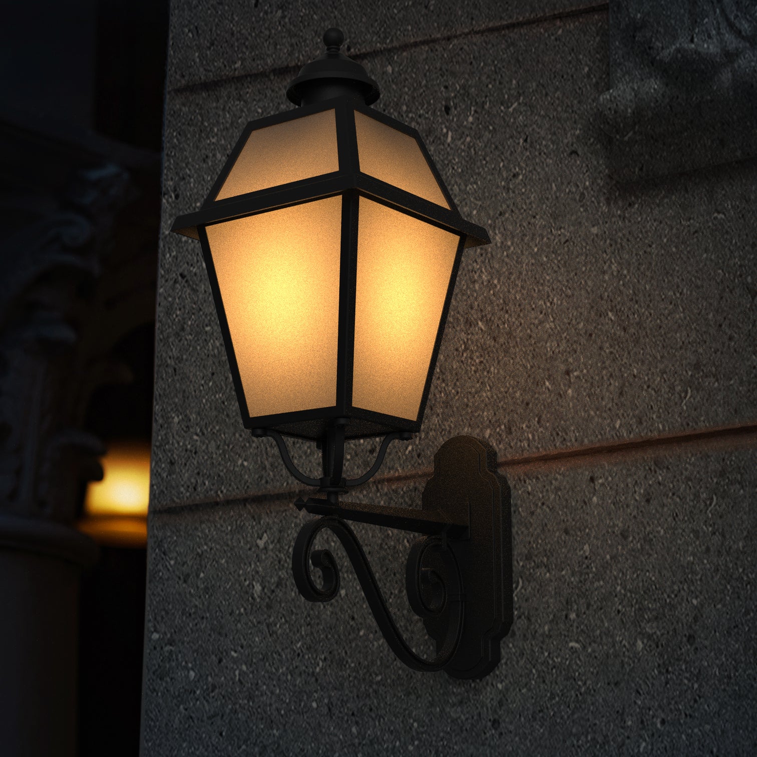 Nava Aluminium Outdoor Exterior Wall Light with Milky Glass Matt Black E27 IP44 - 7Pandas Australia