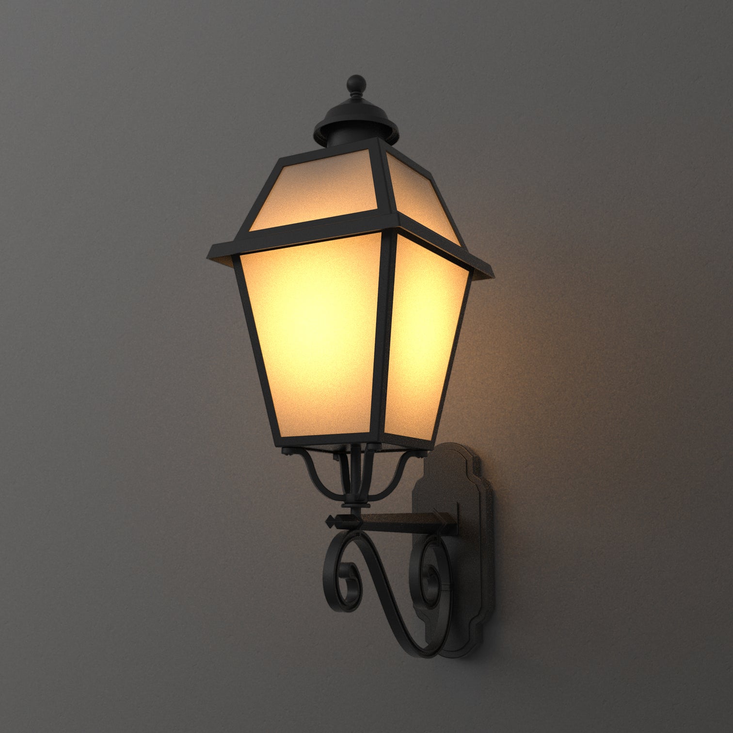 Nava Aluminium Outdoor Exterior Wall Light with Milky Glass Matt Black E27 IP44 - 7Pandas Australia