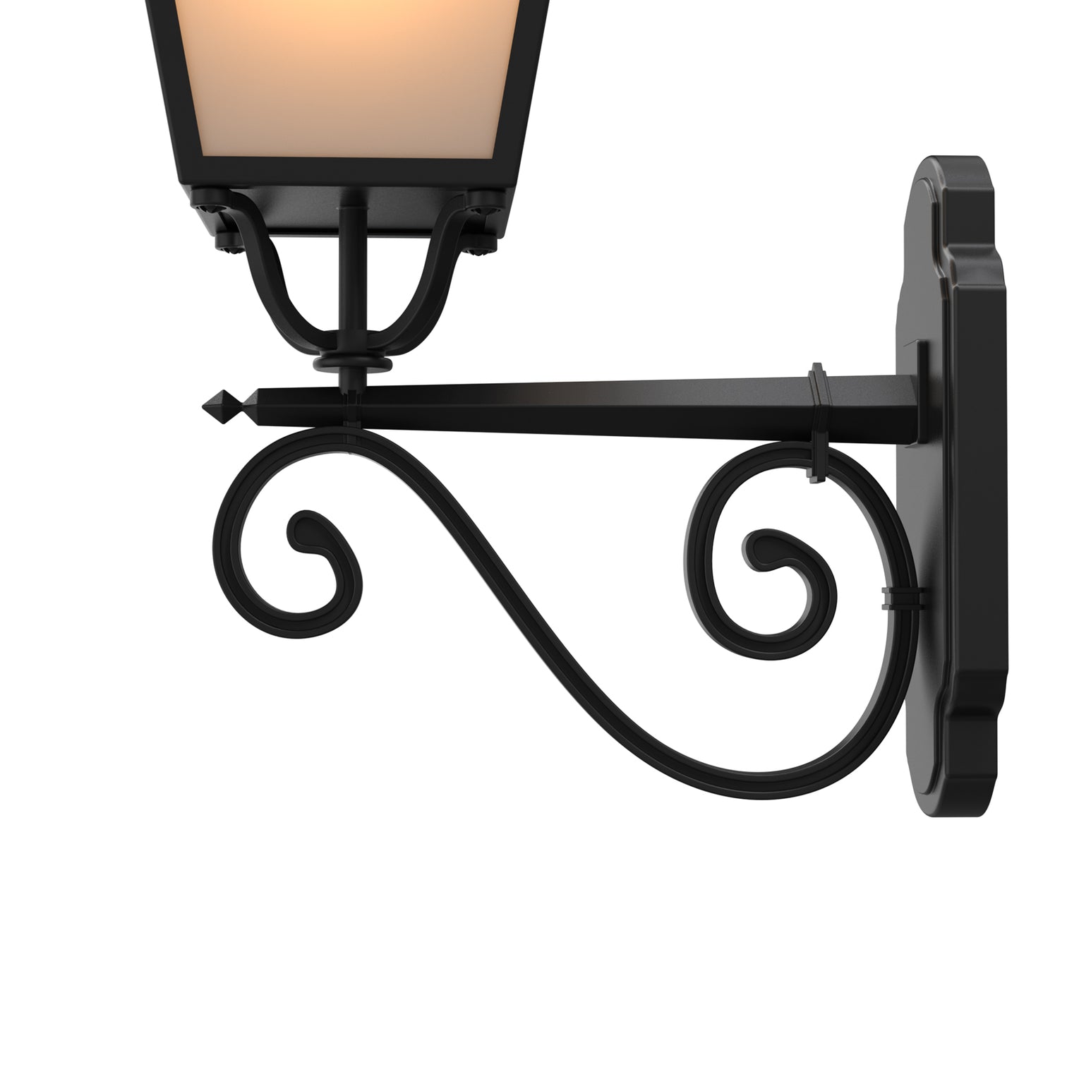 Nava Aluminium Outdoor Exterior Wall Light with Milky Glass Matt Black E27 IP44 - 7Pandas Australia