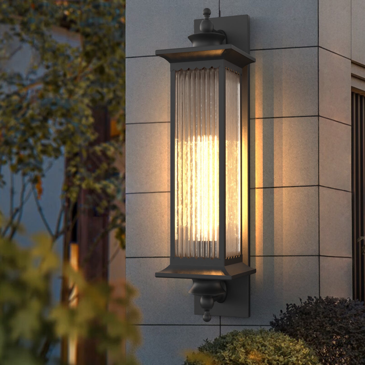 Murcia Large and Medium Traditional Outdoor Exterior Wall Light Matt Black E27 IP44 - 7Pandas Australia