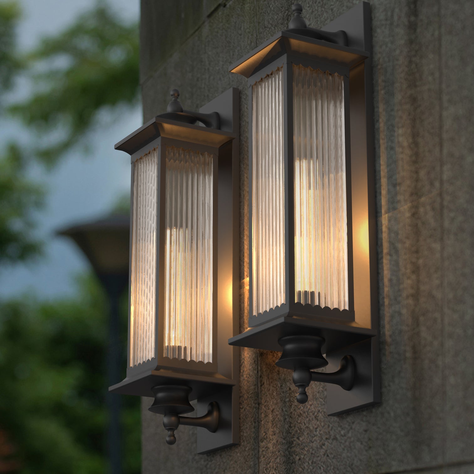 Murcia Large and Medium Traditional Outdoor Exterior Wall Light Matt Black E27 IP44 - 7Pandas Australia