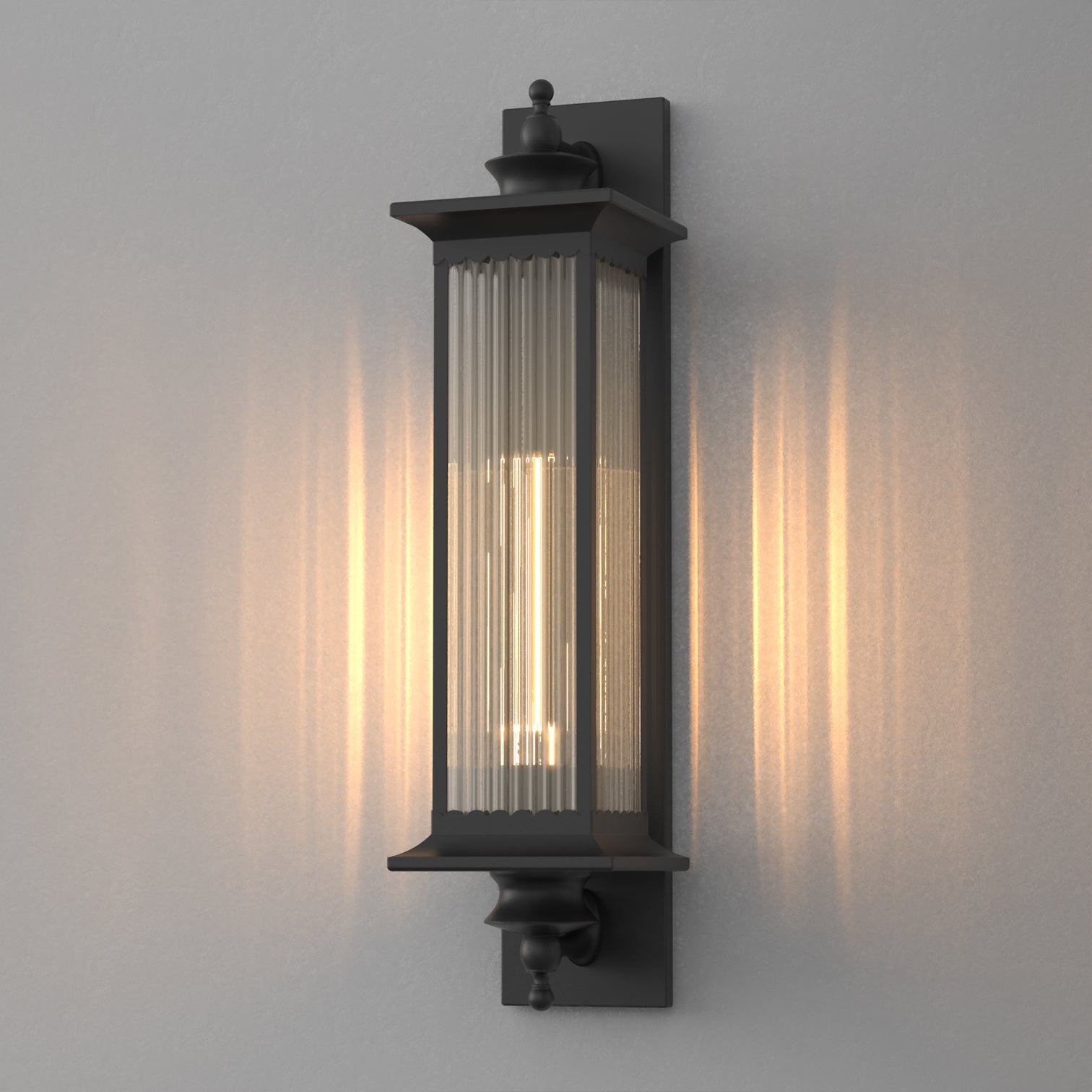 Murcia Large and Medium Traditional Outdoor Exterior Wall Light Matt Black E27 IP44 - 7Pandas Australia