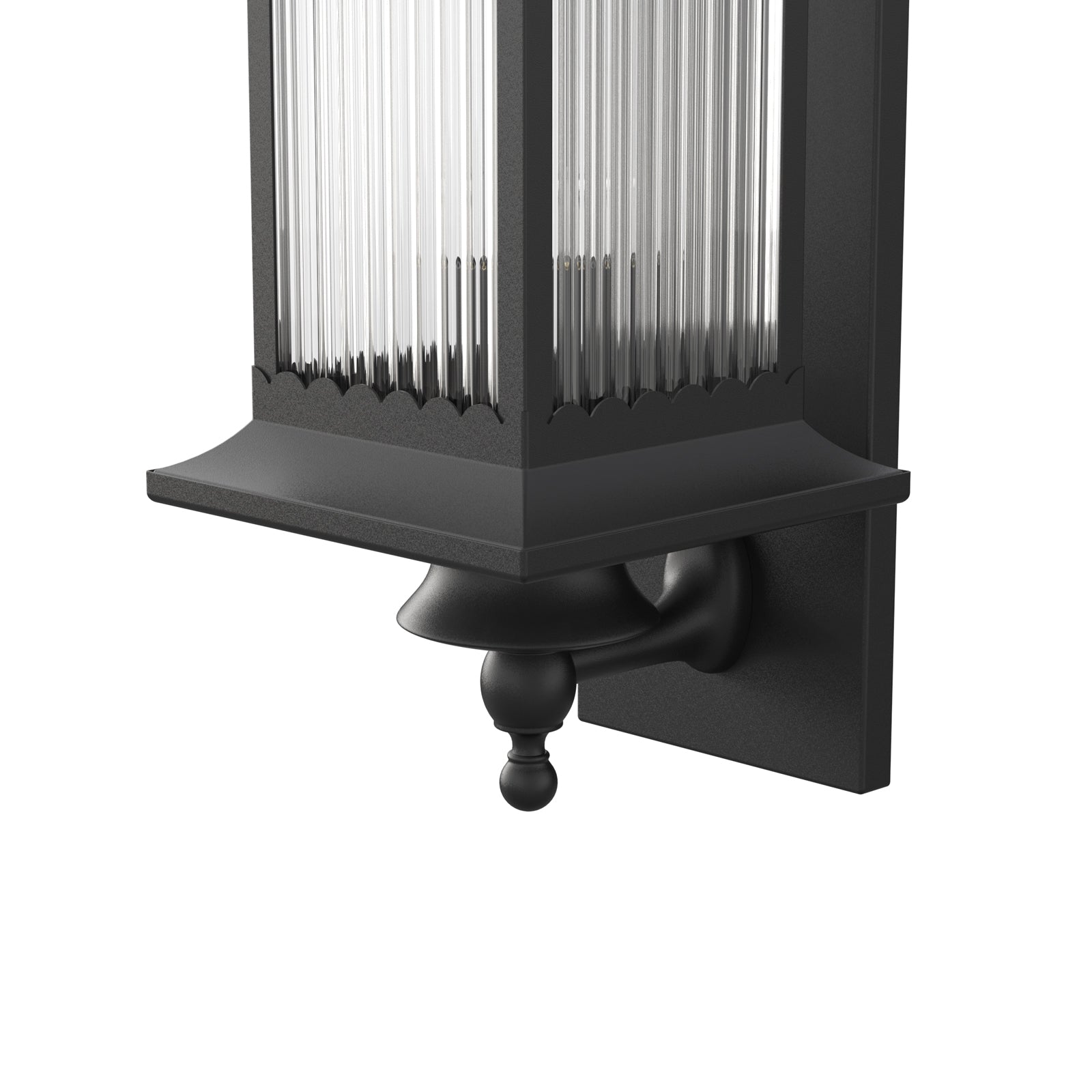 Lutec Coastal Wall Lantern IP44 E27 Black