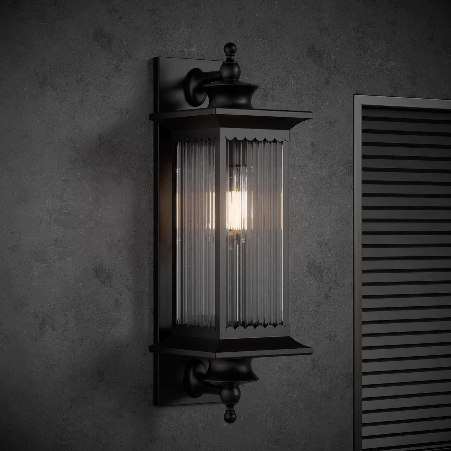 Murcia Large and Medium Traditional Outdoor Exterior Wall Light Matt Black E27 IP44 - 7Pandas Australia