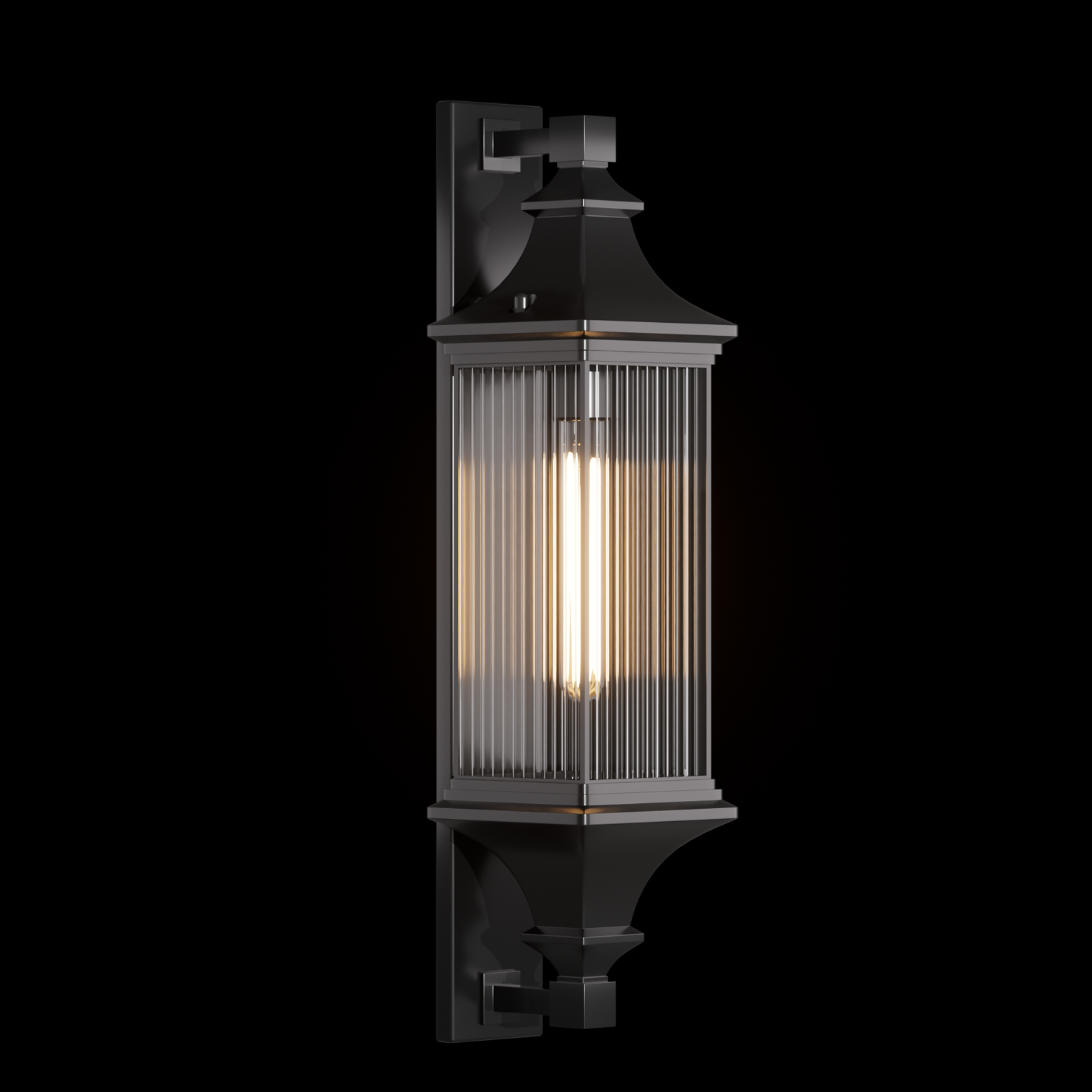 TIANA Provincial Type Exterior Wall Light Fixtures IP44 Matt Black - 7Pandas Australia