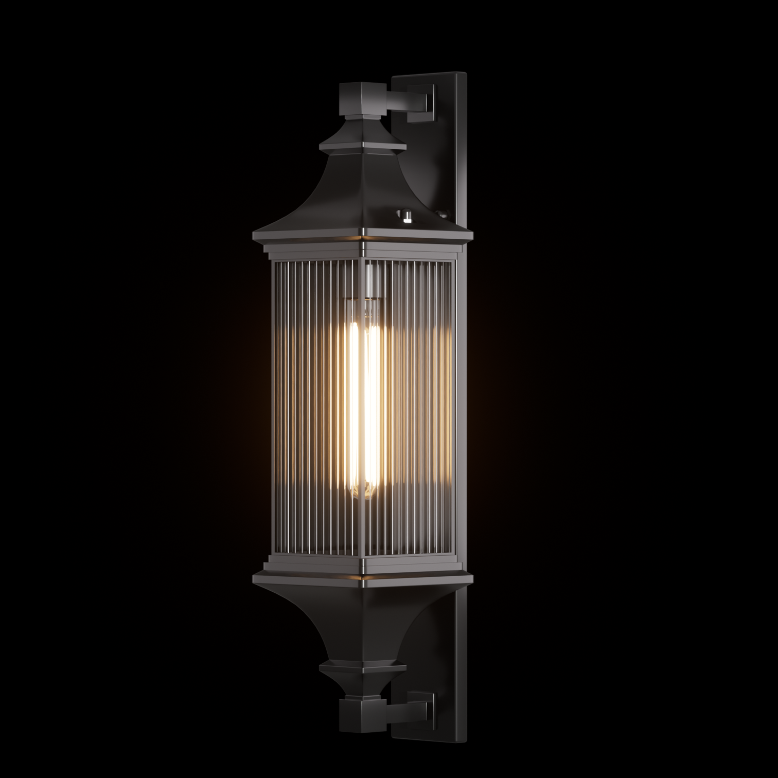 TIANA Provincial Type Exterior Wall Light Fixtures IP44 Matt Black - 7Pandas Australia