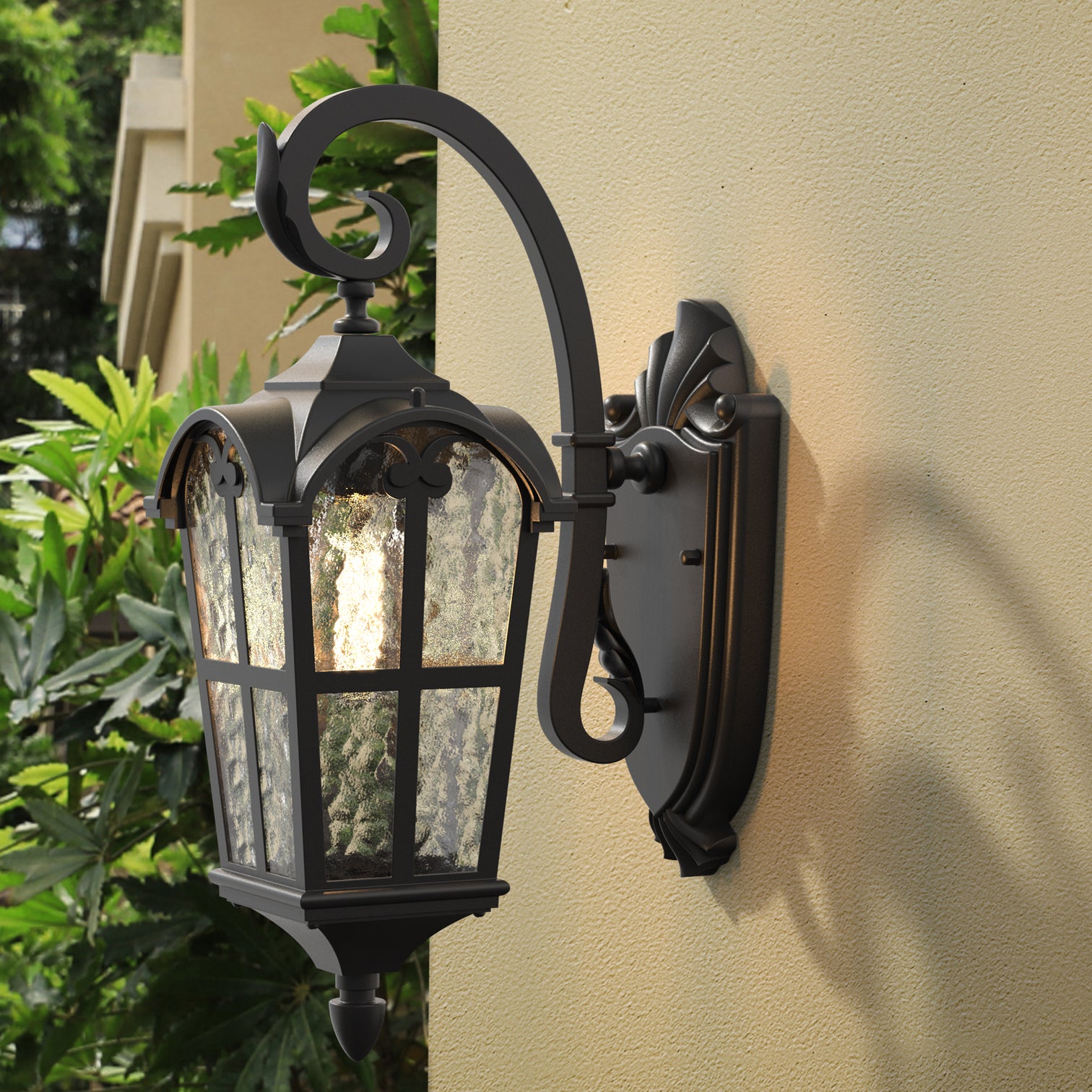 HALEY Provincial Style Exterior Outdoor Lantern Wall Light Aluminium Die-casting IP44 - 7Pandas Australia