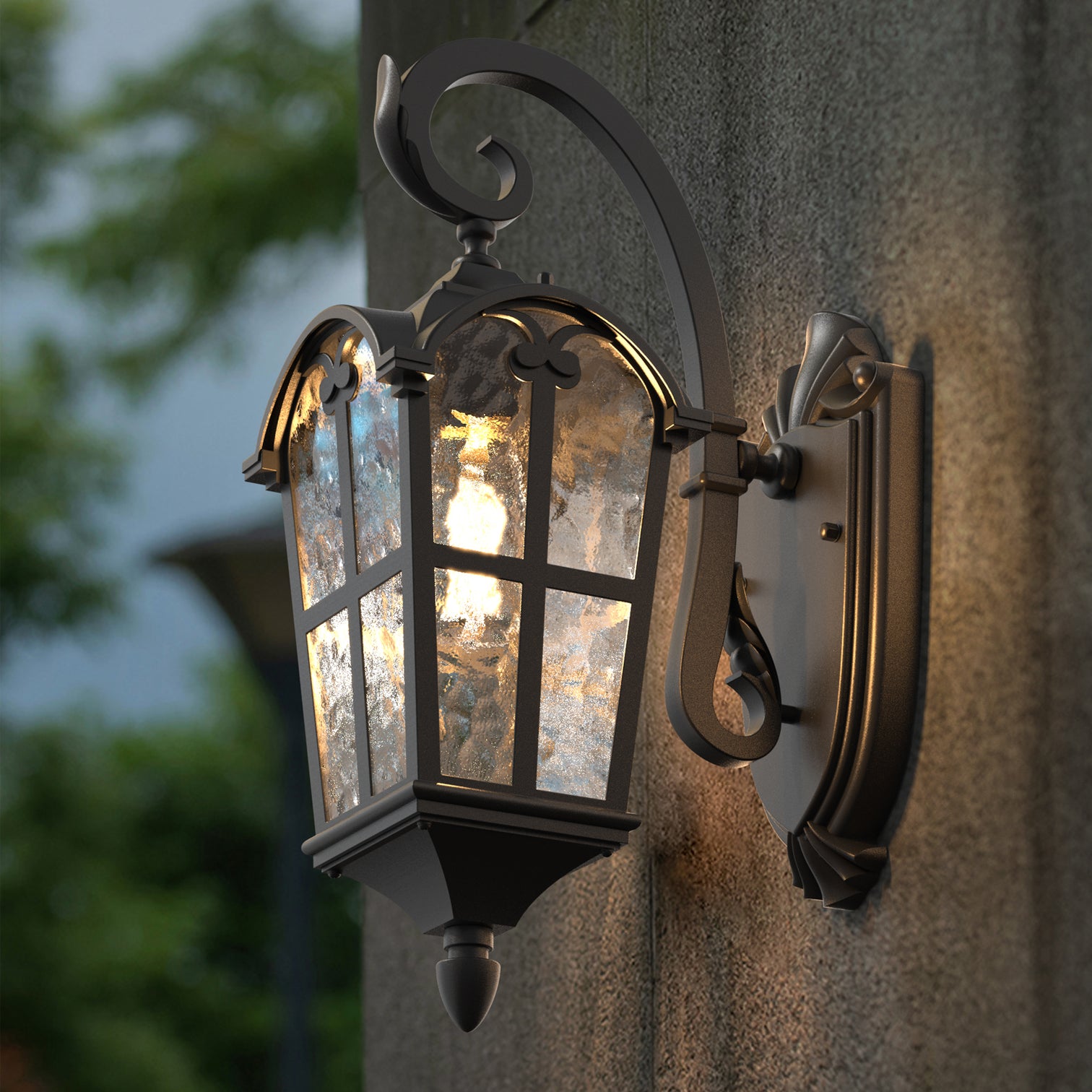 HALEY Provincial Style Exterior Outdoor Lantern Wall Light Aluminium Die-casting IP44 - 7Pandas Australia