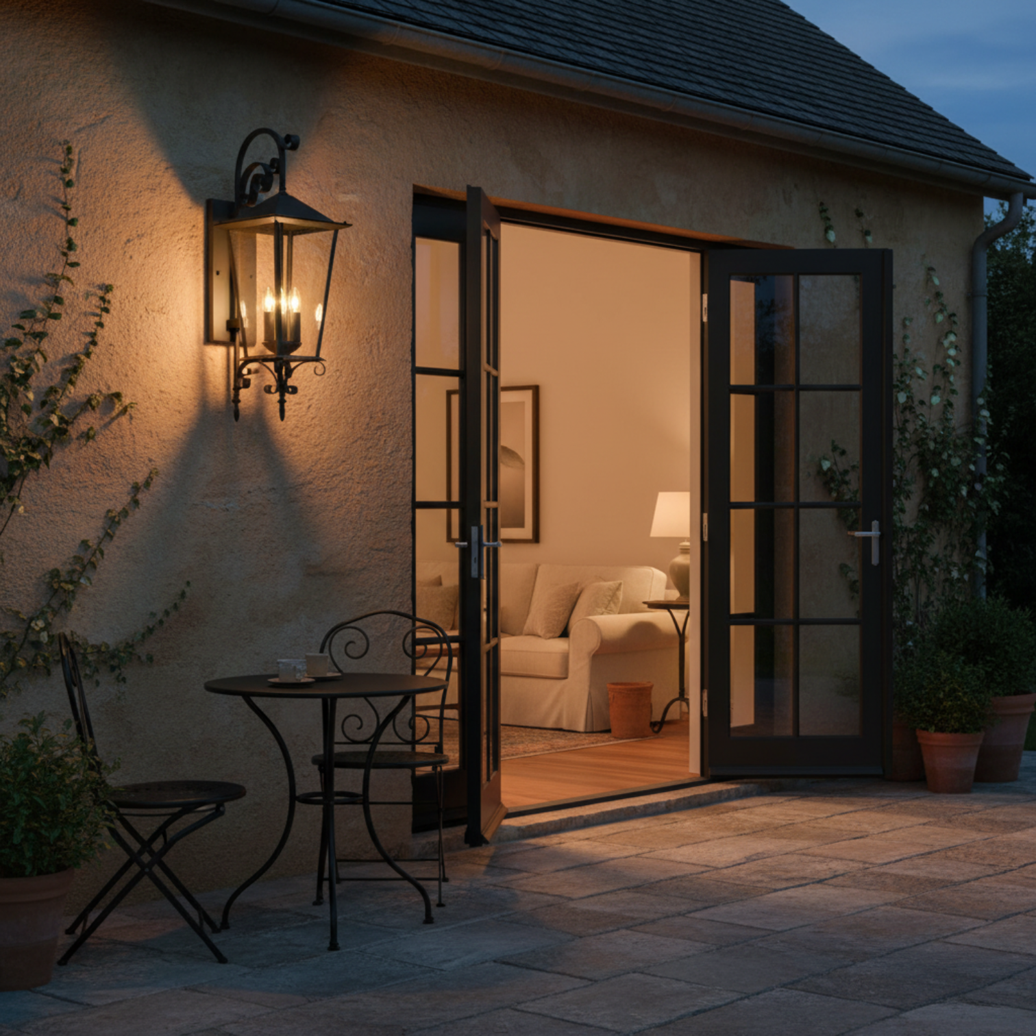 LUCIA Provincial Style Stainless Steel Outdoor Wall Light Fixture IP44 - 7Pandas Australia