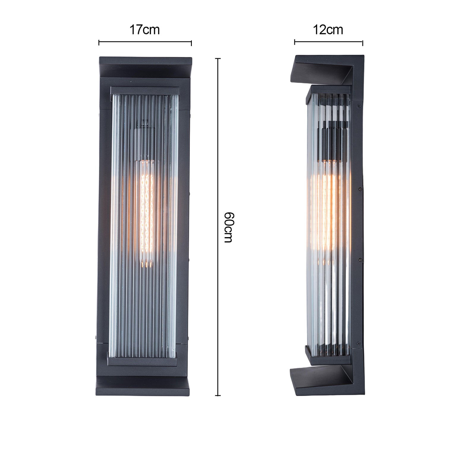 TORRES Modern Style Large LED Exterior Wall Light IP44 Matt Black - 7Pandas Australia