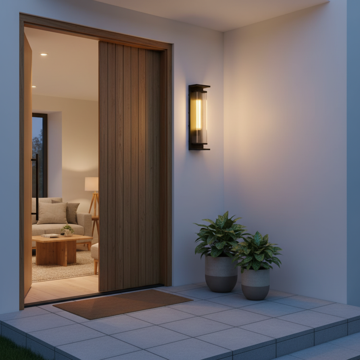 TORRES Modern Style Large LED Exterior Wall Light IP44 Matt Black - 7Pandas Australia