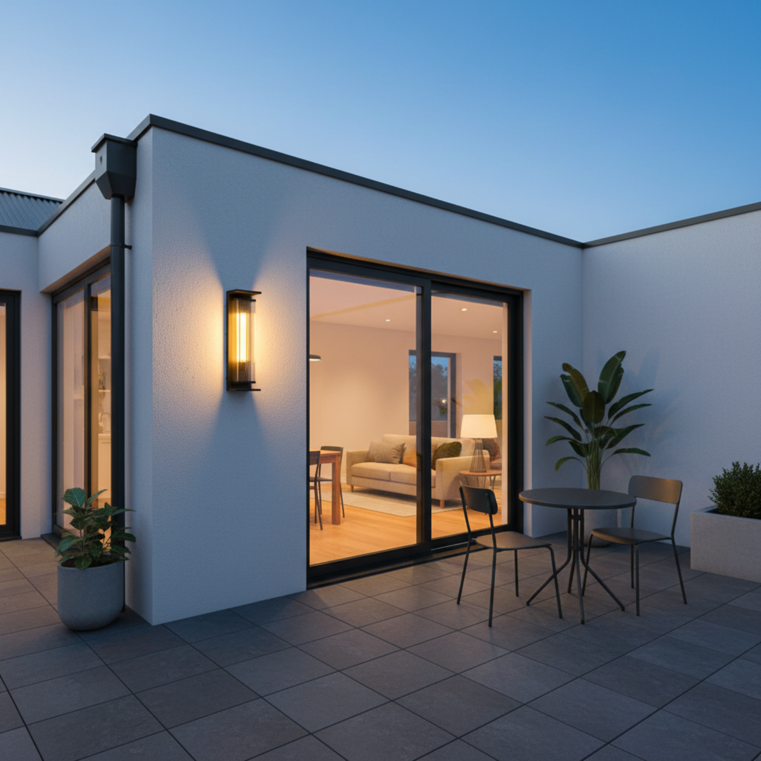 TORRES Modern Style Large LED Exterior Wall Light IP44 Matt Black - 7Pandas Australia