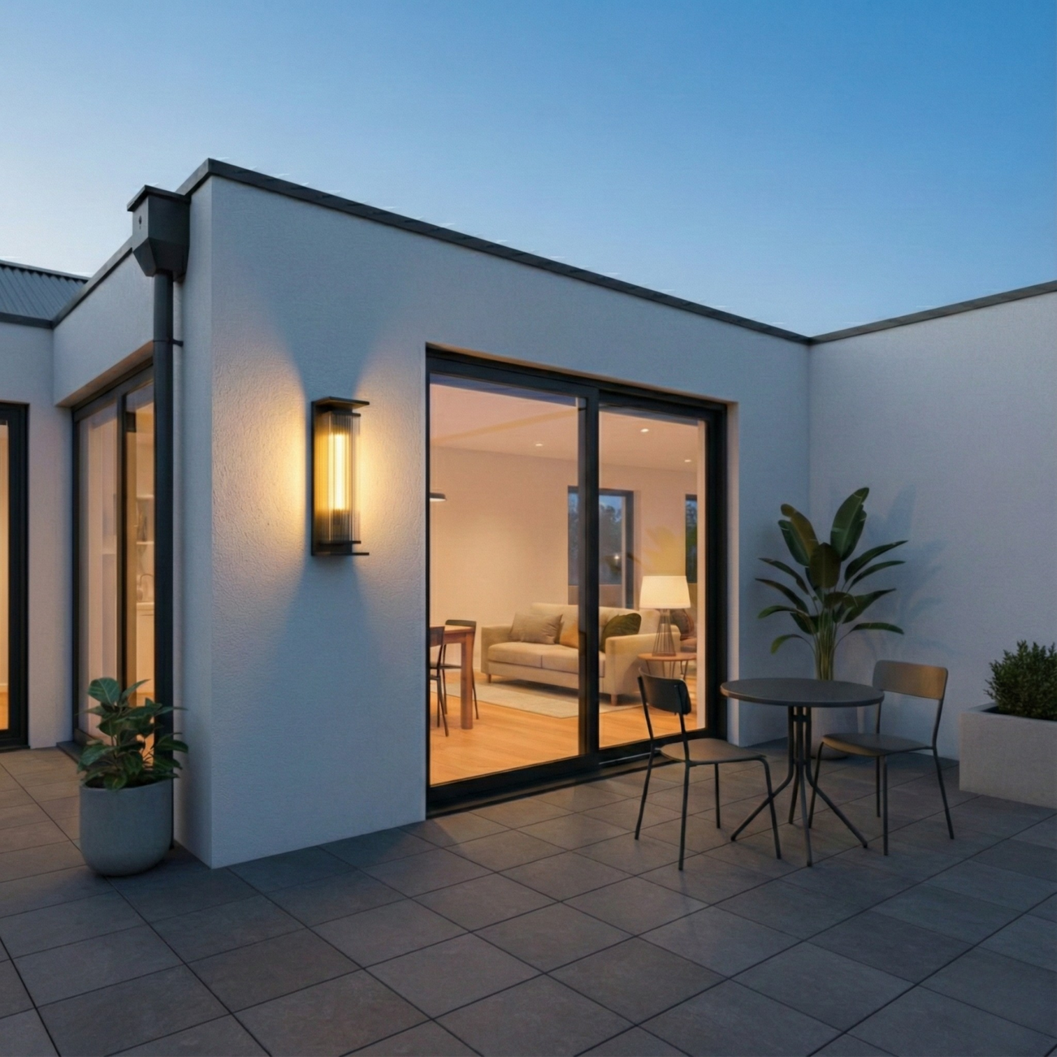 TORRES Modern Style Large LED Exterior Wall Light IP44 Matt Black - 7Pandas Australia