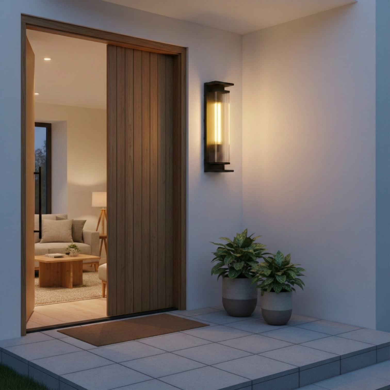TORRES Modern Style Large LED Exterior Wall Light IP44 Matt Black - 7Pandas Australia