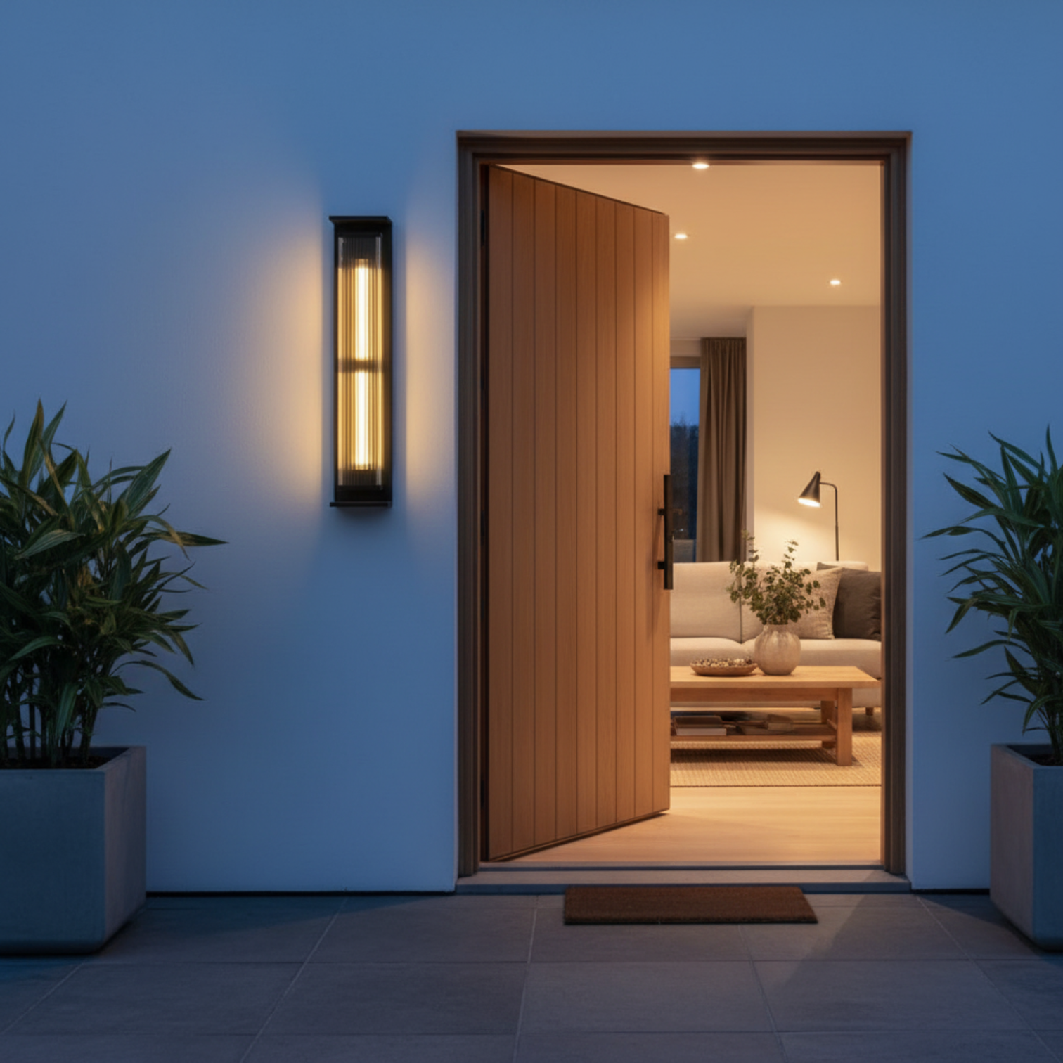 TORRES Modern Style Large LED Exterior Wall Light IP44 Matt Black - 7Pandas Australia