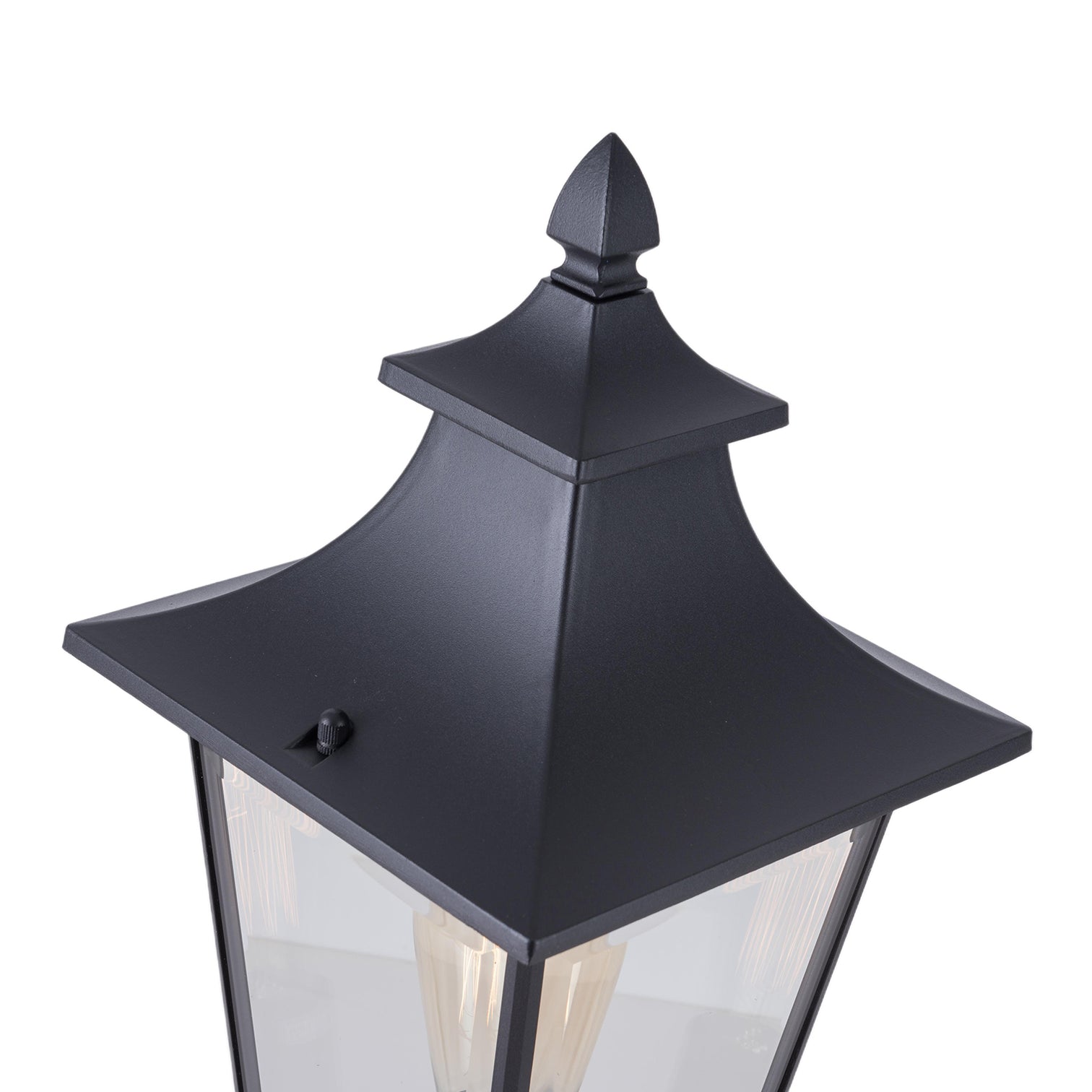 Robinson Outdoor Lantern Style LED Post Light Sand Black Bulb Included - 7Pandas Australia