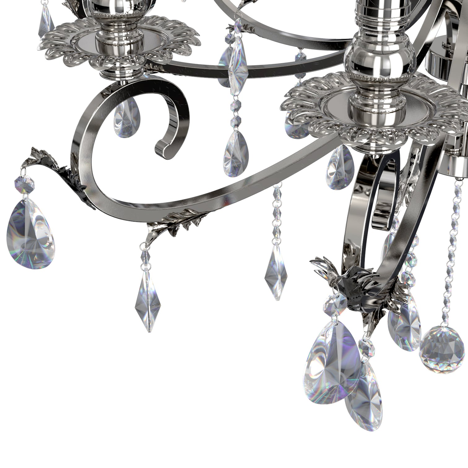 Milano 1020mm diameter 12 Lights Silver Luxury K9 Crystal Chandeliers for dining room, living Room E14 Base - 7Pandas Australia