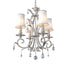 Milano 500mm Diameter 4 Lights Silver Luxury K9 Crystal Chandeliers for dining room, living Room E14 Base