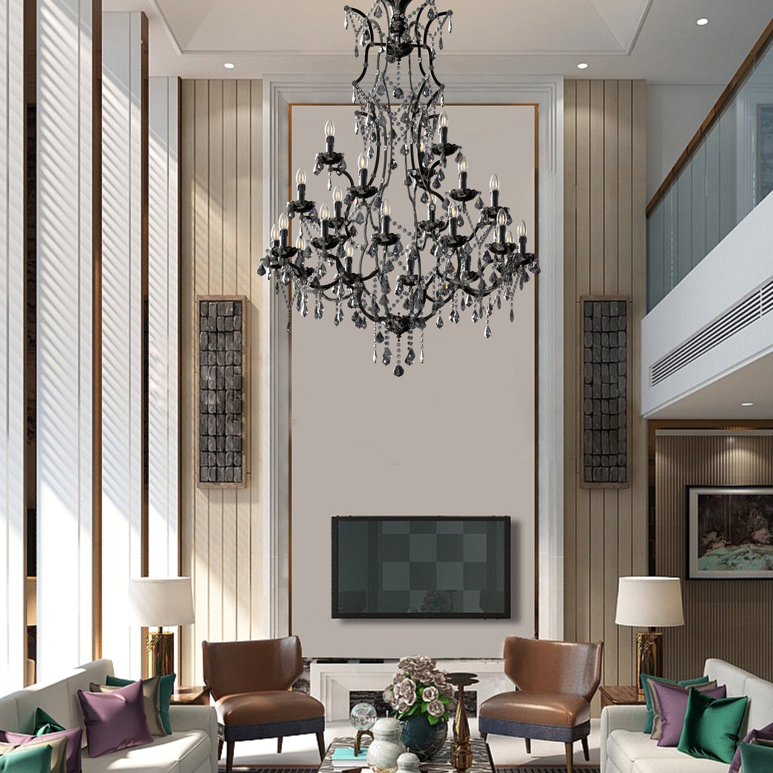 PARIS Contemporary Provincial Large K9 Crystal Chandelier Living Room Staircase Custom made - 7Pandas Australia