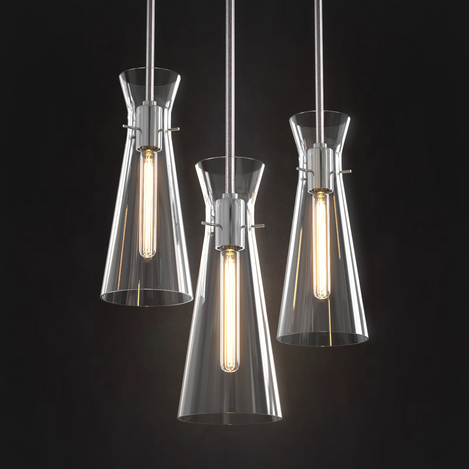 AYANE Modern Aged Brass Pendant Light Fixtures Over Kitchen Island Clear Glass Shade - 7Pandas Australia
