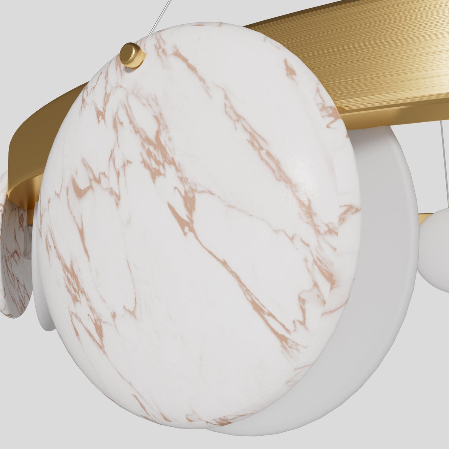 CLAUD Circular Modern Style Alabaster Chandeliers Dining Room Foyer Entryway Hallway LED G9 Bulb Included - 7Pandas Australia