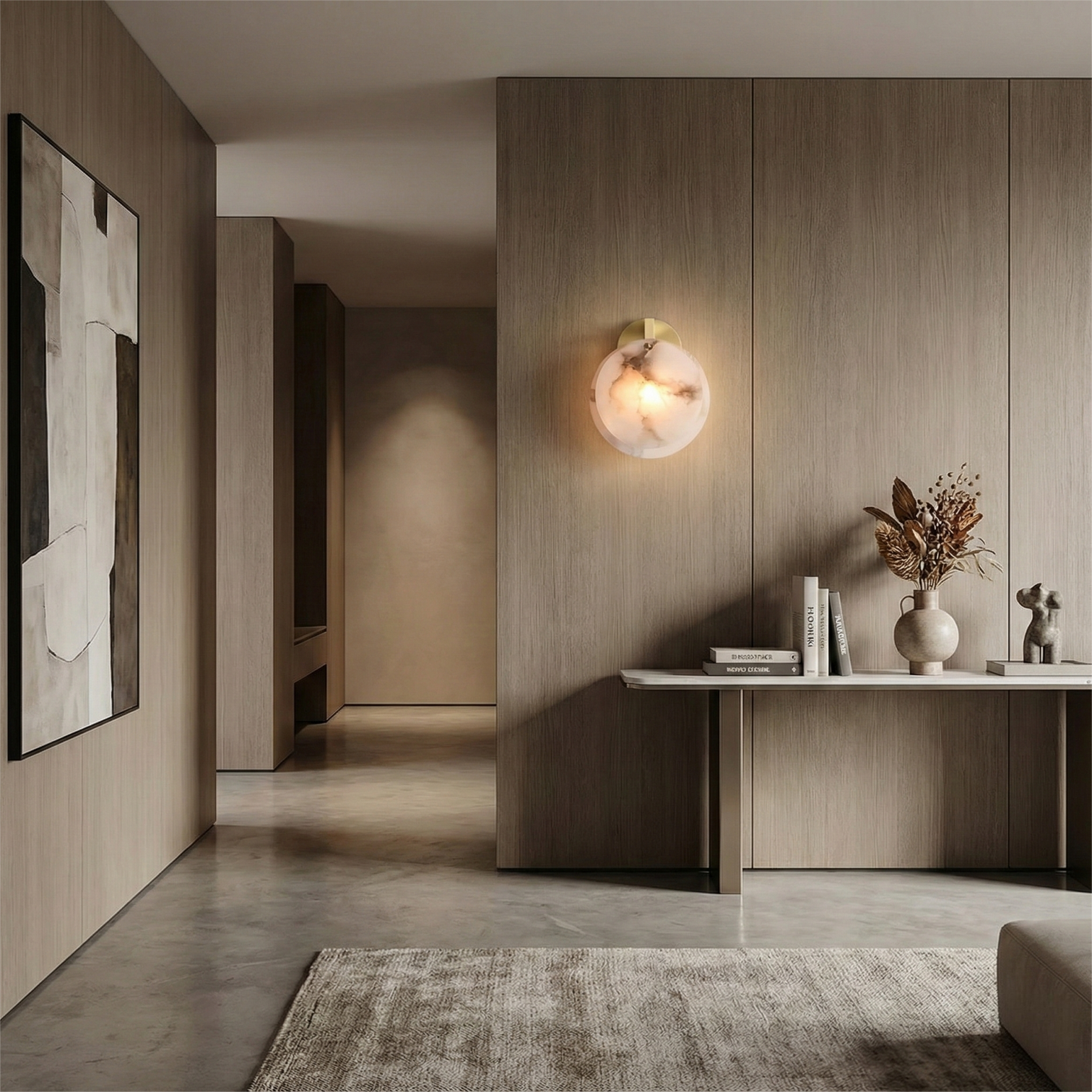 CLAUD 1-Light Modern Alabaster Vanity Wall Light Fixtures LED G9 Bulb Included - 7Pandas Australia