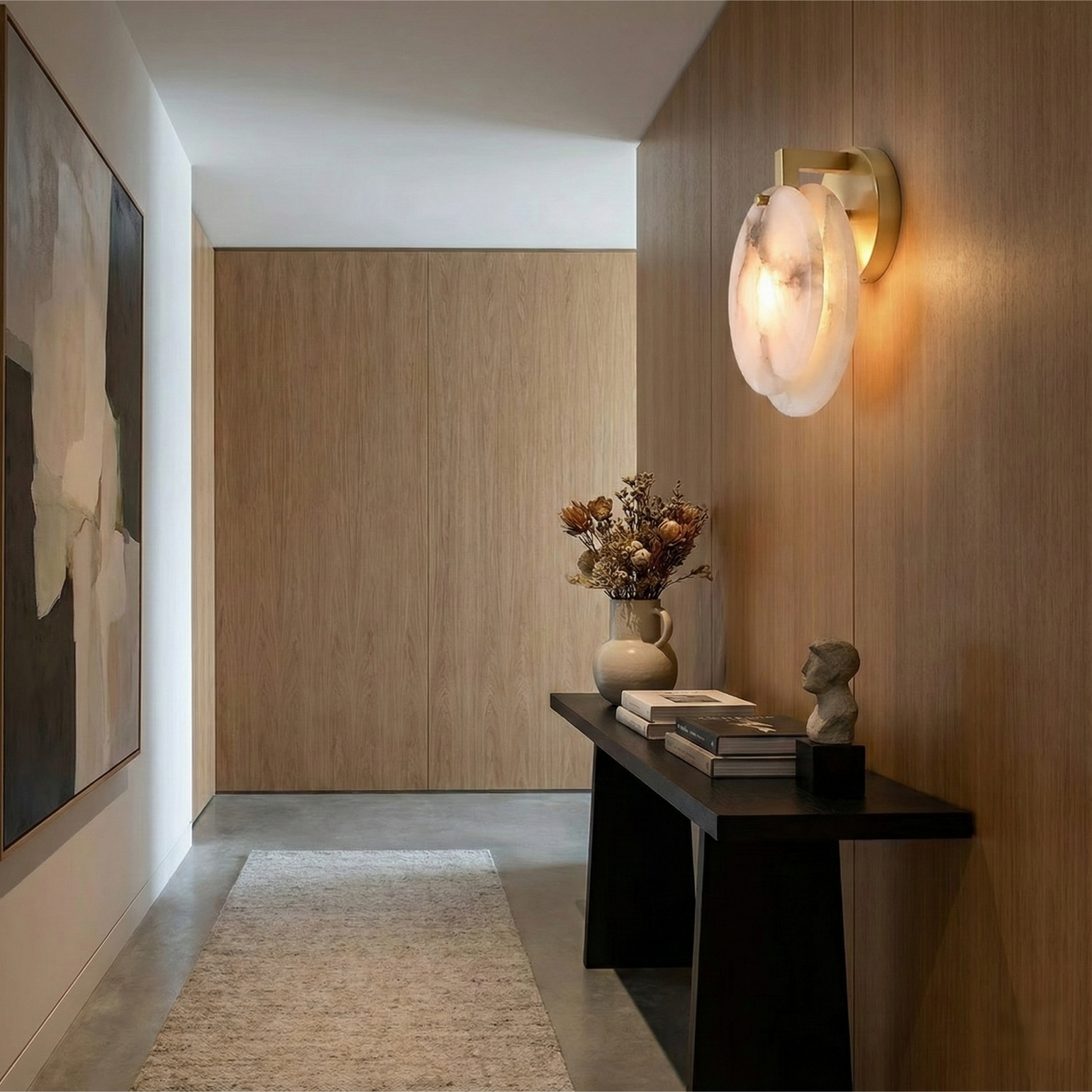 CLAUD 1-Light Modern Alabaster Vanity Wall Light Fixtures LED G9 Bulb Included - 7Pandas Australia