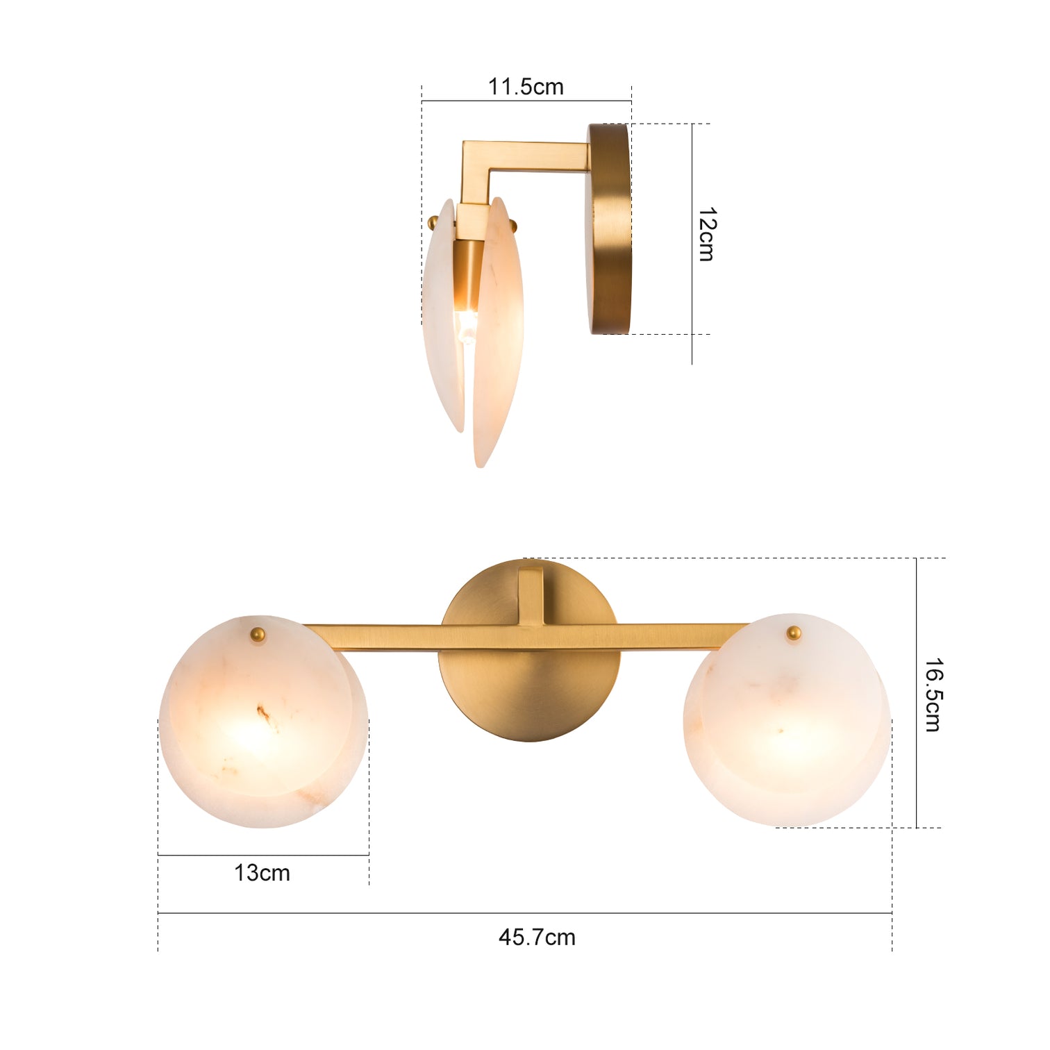 CLAUD Modern Style Alabaster Indoor Wall Light Fixtures Vanity Light LED G9 Bulb Included - 7Pandas Australia