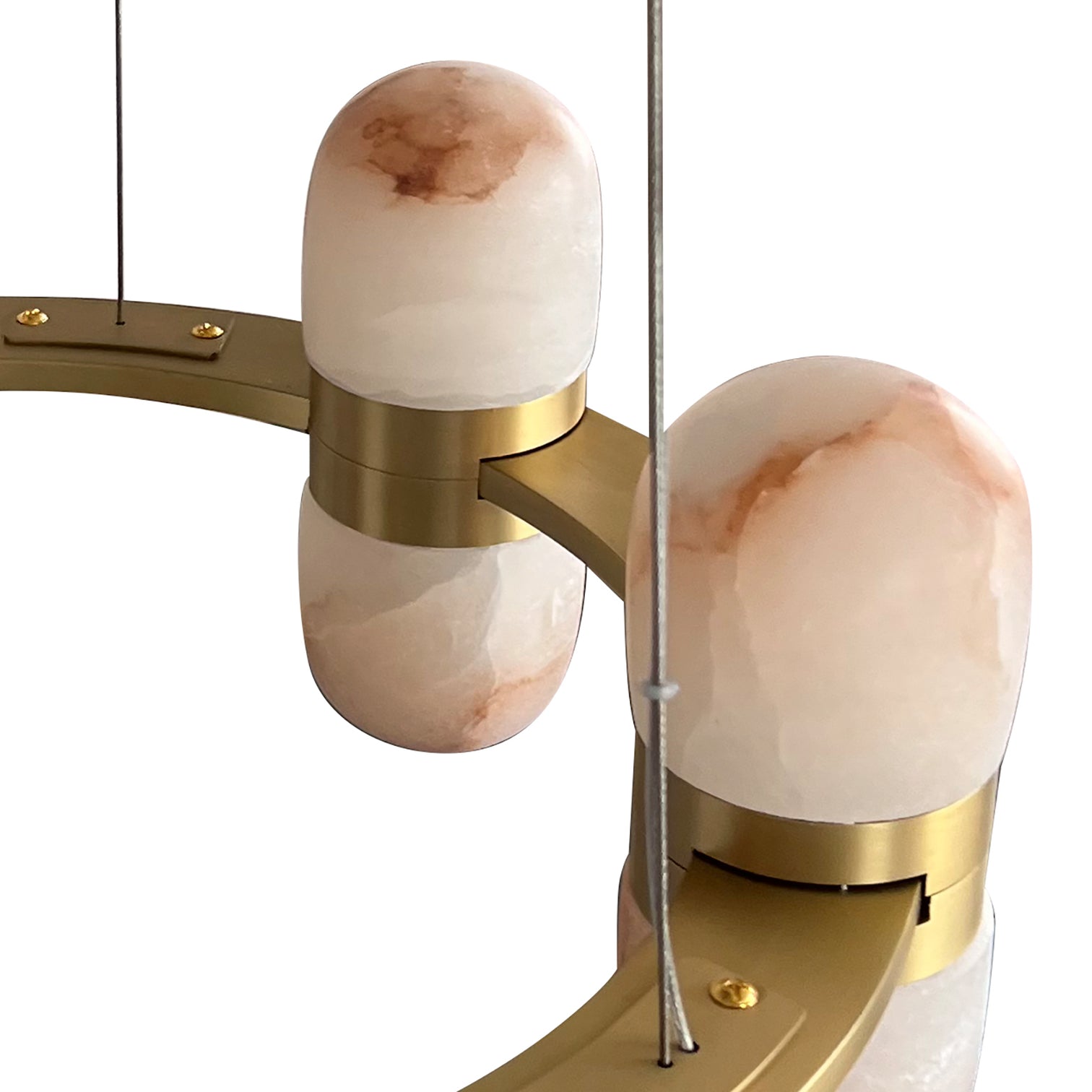 ROCKET 6-Lights 420mm Round Alabaster Chandeliers Dining Room Foyer Entryway Hallway LED G9 Bulb Included - 7Pandas Australia