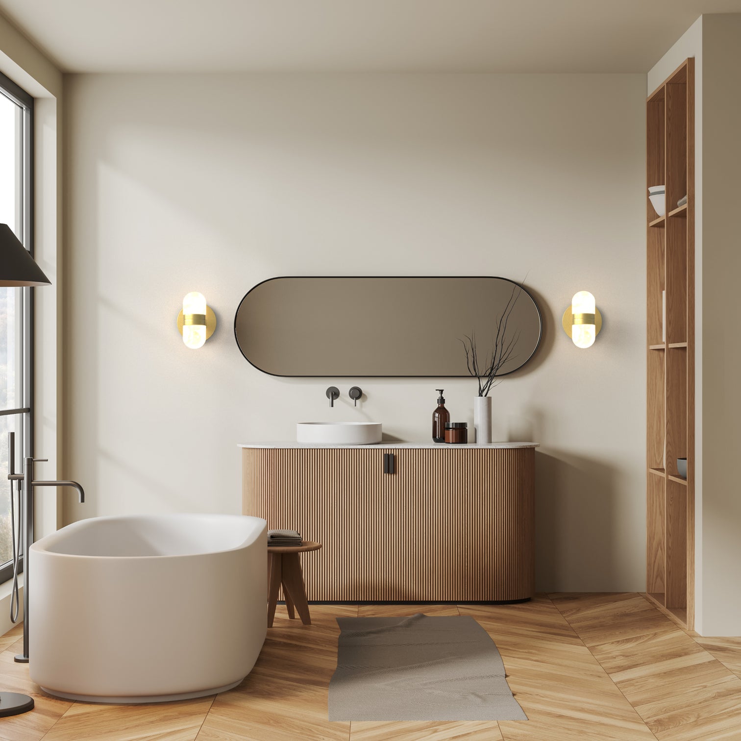 ROCKET Modern Indoor Wall Light with Alabaster Stone Wall Mounted LED G9 Bulb Included - 7Pandas Australia