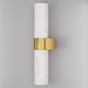 KUTA Luxury Alabaster Bathroom Vanity Interior Wall Light Aged Brass LED Bulb Included - 7Pandas Australia