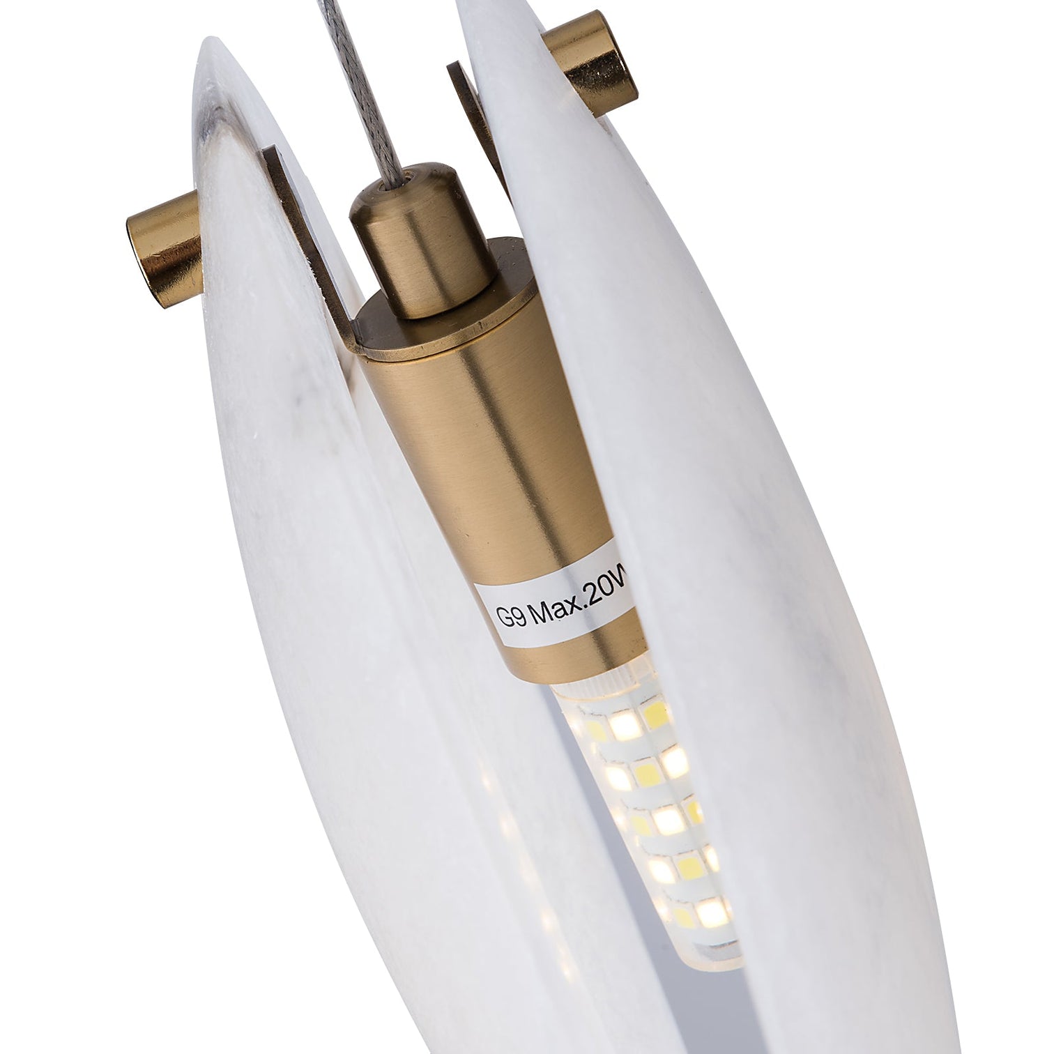 LYON Modern Style LED Alabaster Pendant Light Fixture Dimmable Kitchen Dining Table Bulb Included - 7Pandas Australia