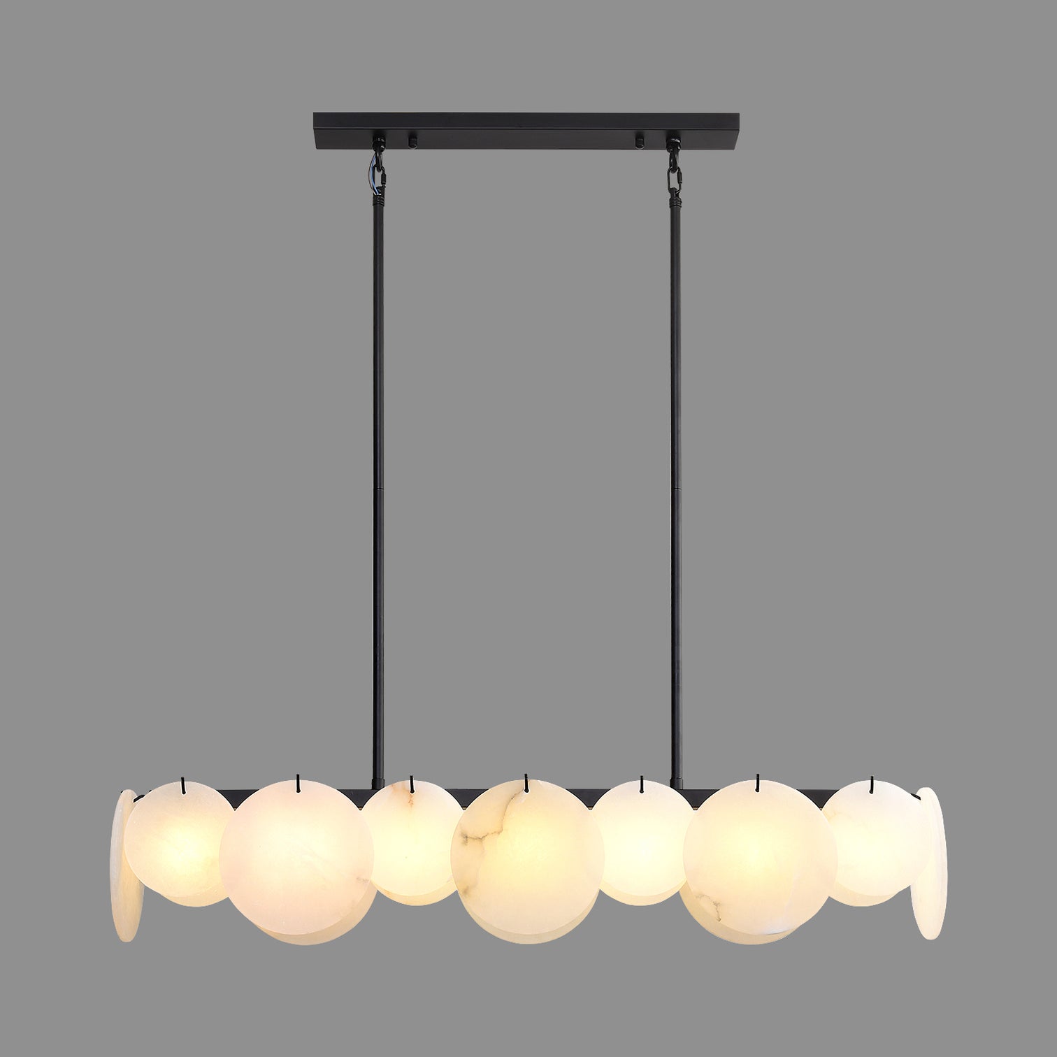 PORTSEA 1050mm Luxury Alabaster Stone Chandelier Dining Kitchen G9 Bulb Included - 7Pandas Australia