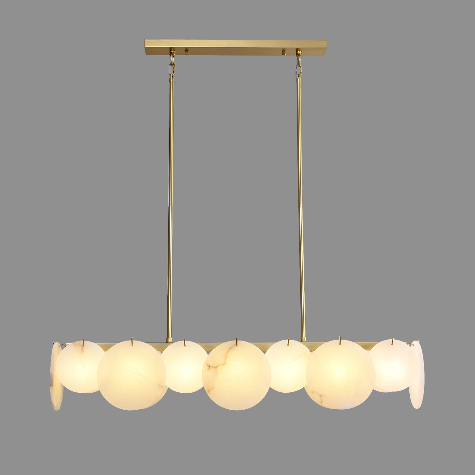 PORTSEA 1050mm Luxury Alabaster Stone Chandelier Dining Kitchen G9 Bulb Included - 7Pandas Australia