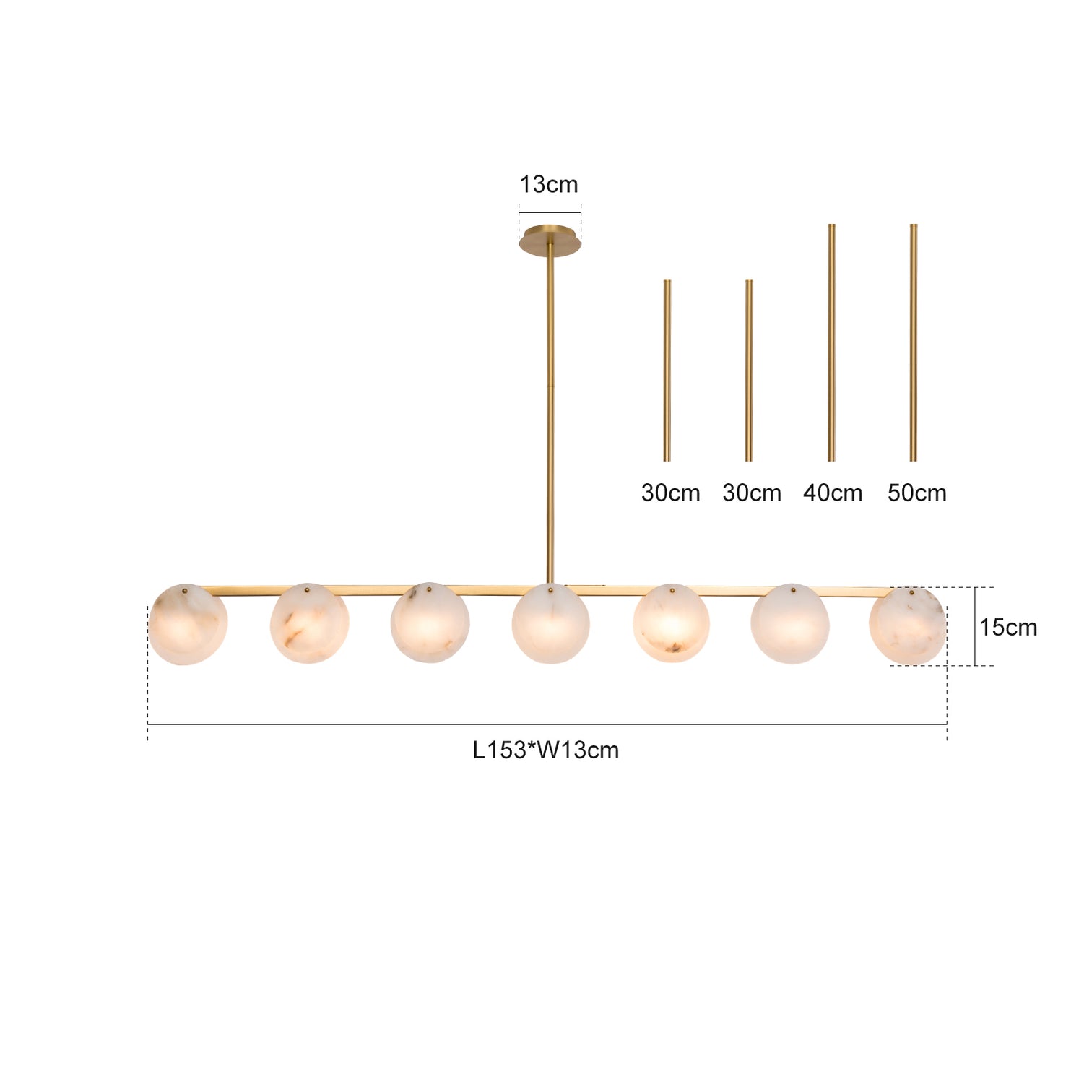 CLAUD Modern Dining Room Alabaster Stone Chandeliers LED G9 Bulb Included - 7Pandas Australia