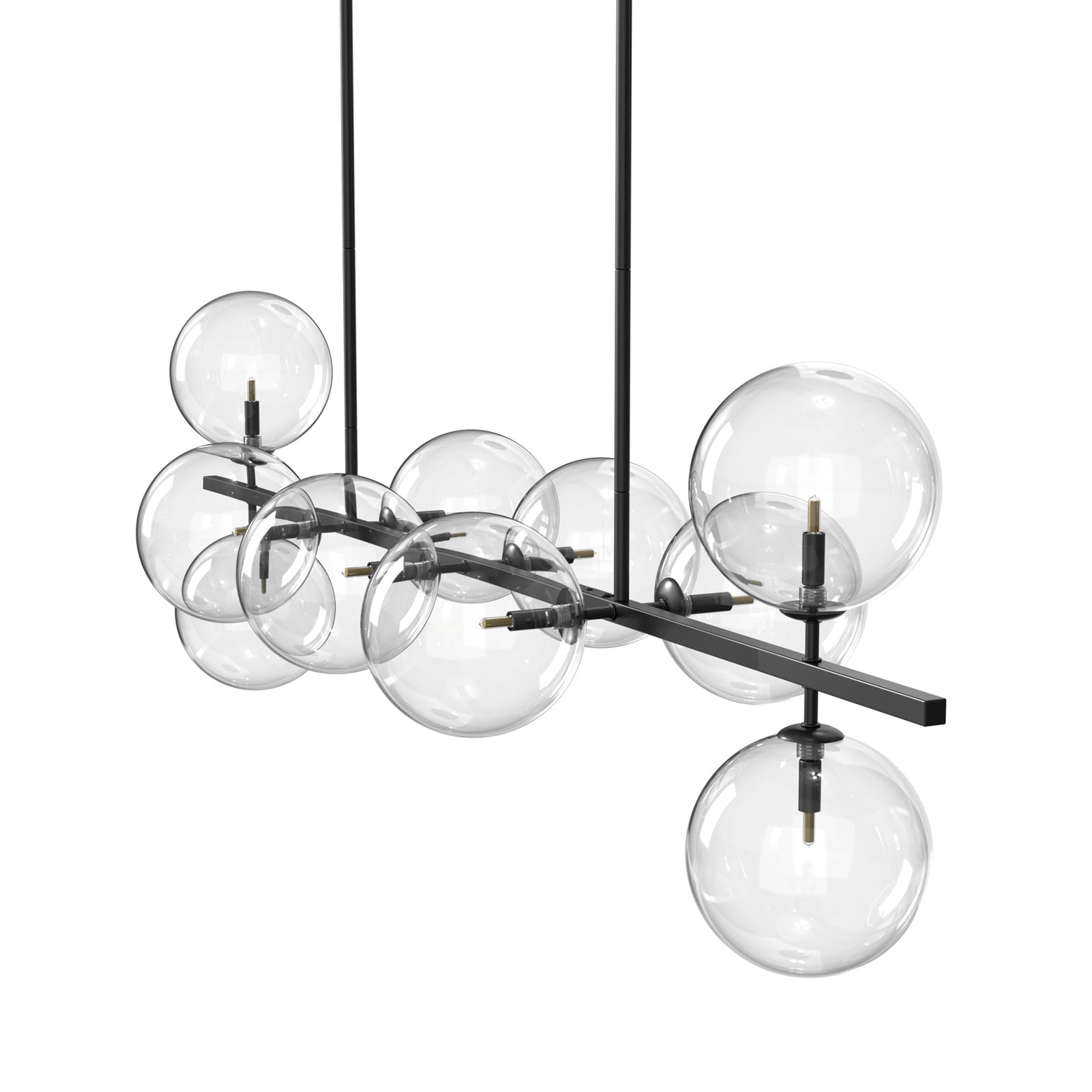 Bubble 1600mm Length Contemporary Large Round Clear Glass Chandeliers 10*G9 Lamp base - 7Pandas Australia