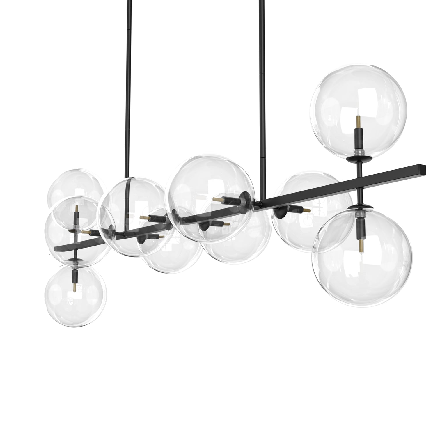 Bubble 1600mm Length Contemporary Large Round Clear Glass Chandeliers 10*G9 Lamp base - 7Pandas Australia