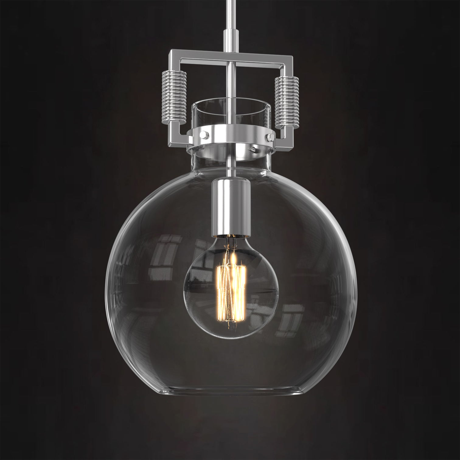 OCULUS 250mm Designer Contemporary Clear Glass Pendant Light for Kitchen Island - 7Pandas Australia