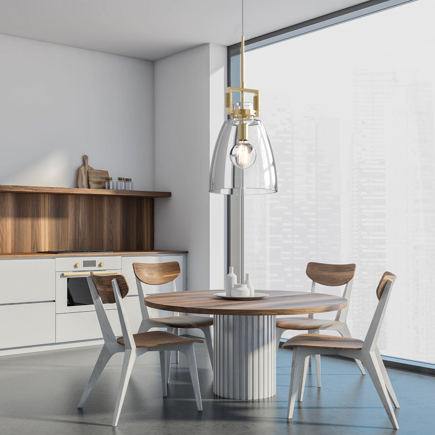 WINER Modern Style Pendant Lighting Kitchen Island with Oversized Glass Shade E27 base - 7Pandas Australia