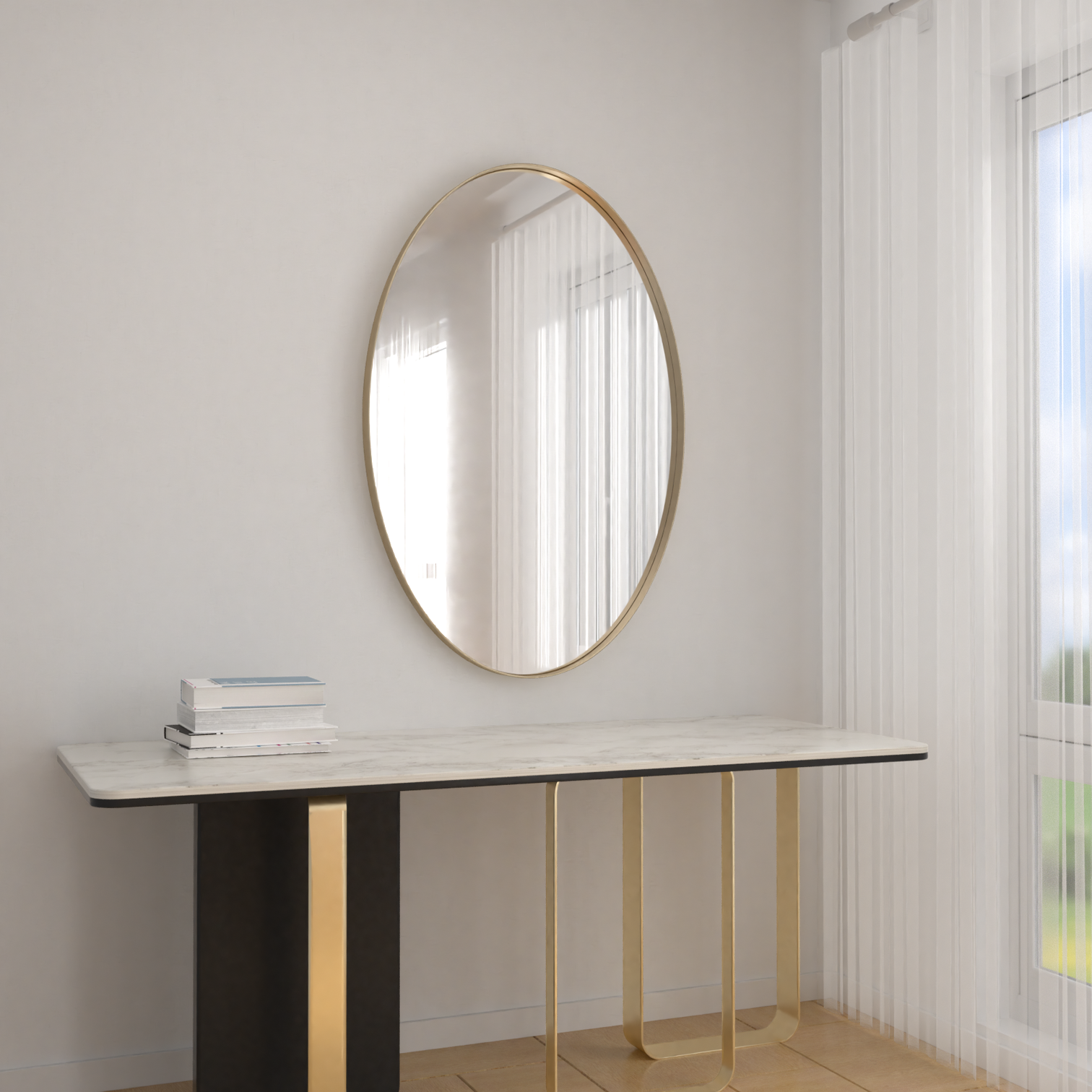 GIPPS Contemporary Luxe Solid Copper Crafted timelessly Stylish Hall Mirror - 7Pandas Australia