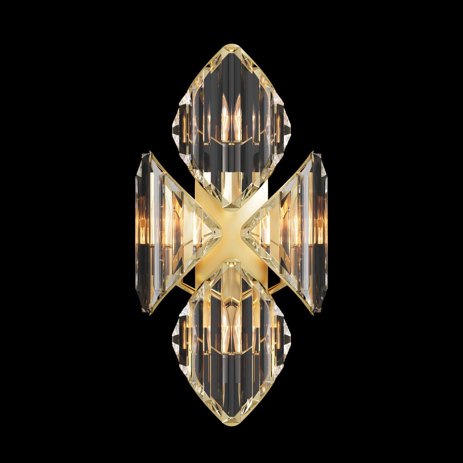 BLIN Luxury K9 Crystal Interior Wall Light Aged Brass Living Room Bathroom Vanity Light E14 Base - 7Pandas Australia