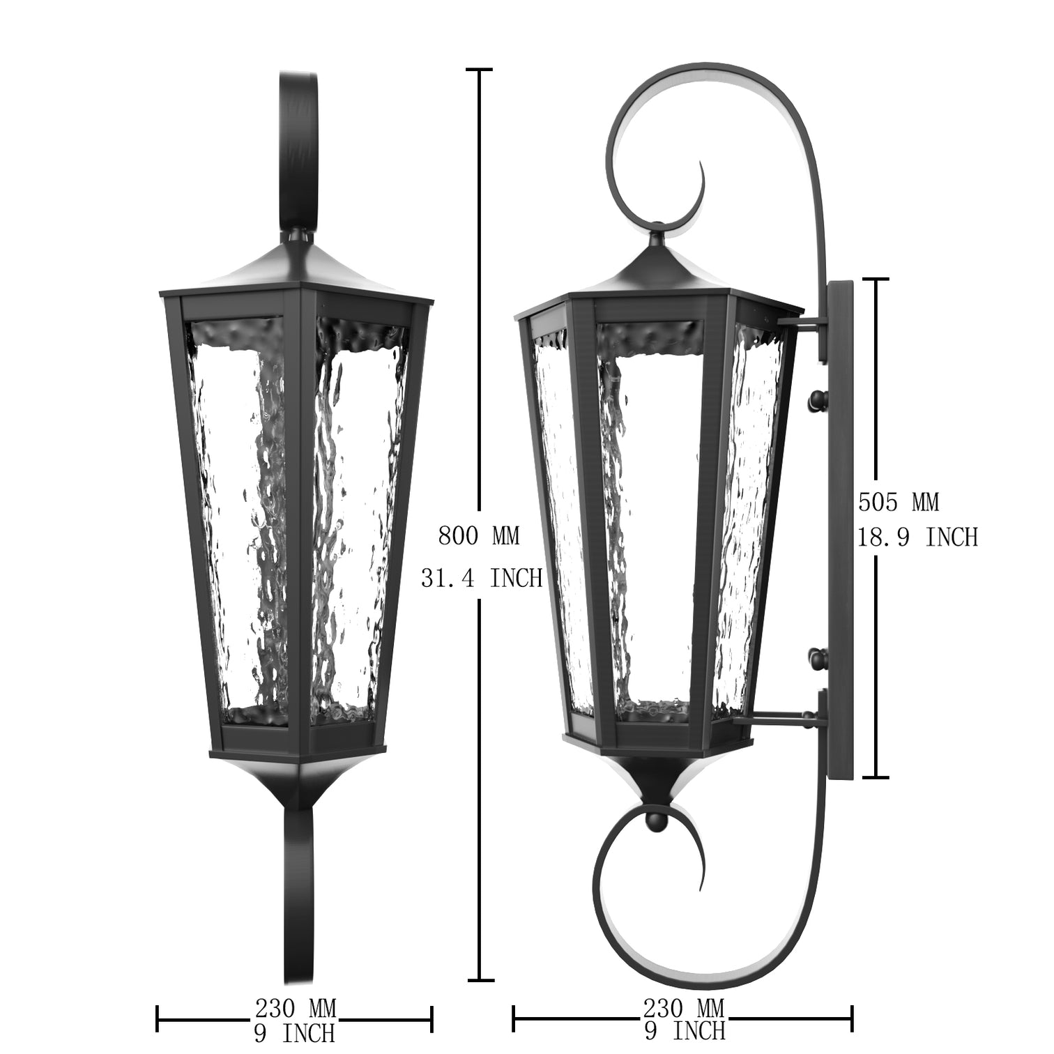 JOE Large Provincial Style Outdoor Wall Light IP44 Solid Copper Material - 7Pandas Australia