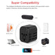 Travel Adapter Worldwide All in One Universal Wall AC Wall Charger Dual USB Ports Phone Laptop Black - 7Pandas Australia