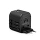 Travel Adapter Worldwide All in One Universal Wall AC Wall Charger Dual USB Ports Phone Laptop Black - 7Pandas Australia