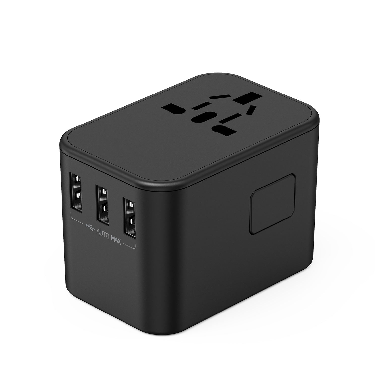 3PACK Universal Travel Plug Adapter PD 35W QC 3.0 USB 3 USB-A 2 USB-C All in One Worldwide Rapid Charge  Black - 7Pandas Australia