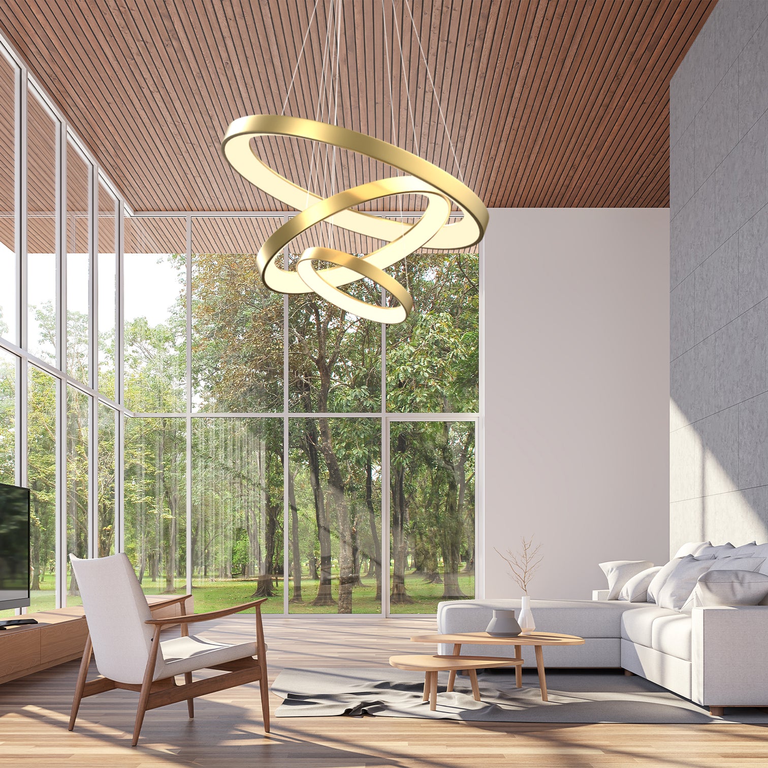 BAMA LED Modern Large 3 Tiers Chandeliers Dimmable CCT selectable color Temperature - 7Pandas Australia