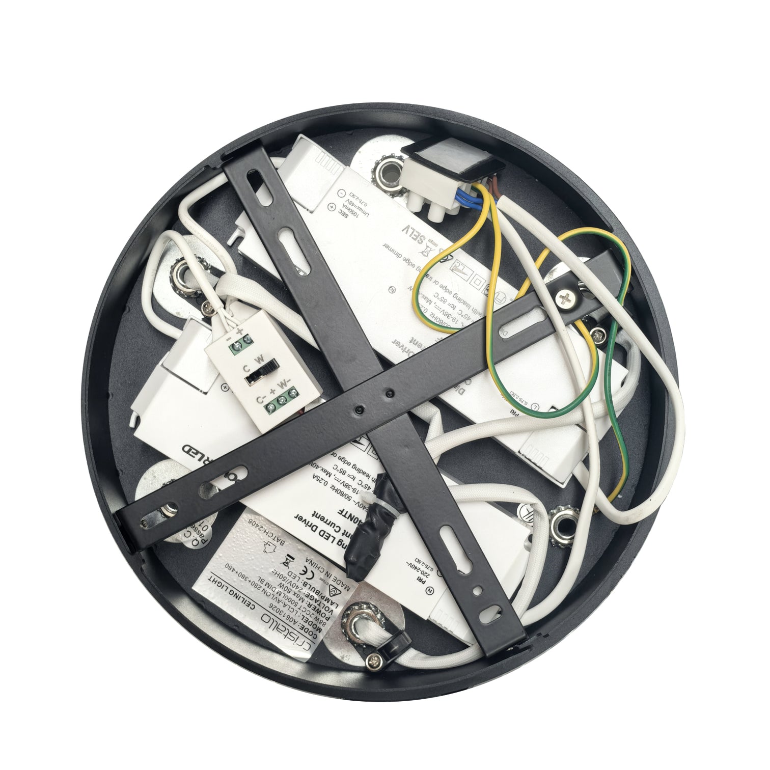 AVLON LED 3-RING Ceiling Type Flush Mount Light 20W+30W+38W 2CCT 5000lm Black Dimmable - 7Pandas Australia