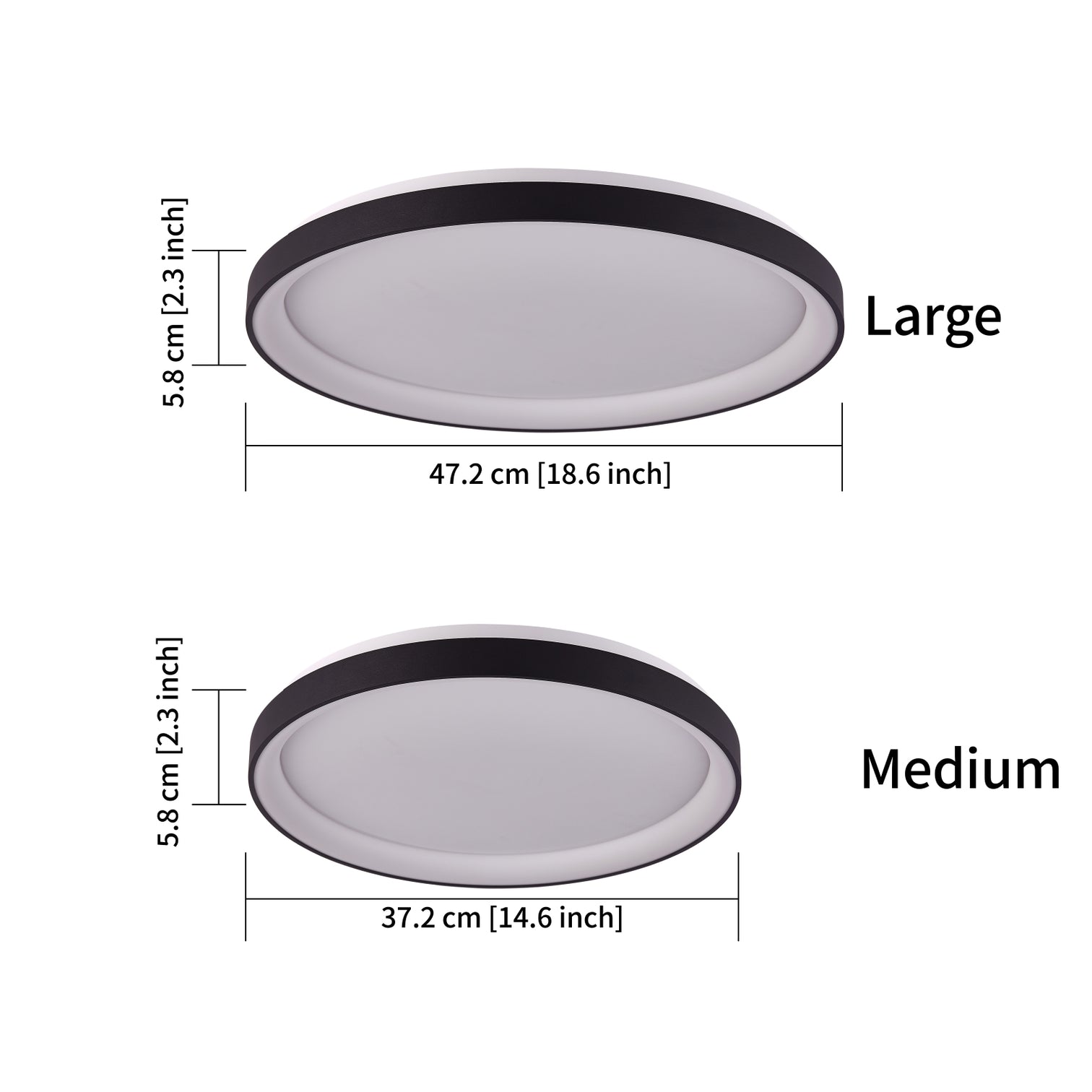 AVLON LED Ceiling Oyster Light Fixture 2CCT Color Temperature Selectable Dimmable - 7Pandas Australia